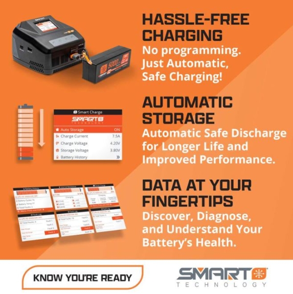 SPMX-1089 Lipo/Car 11,1/1300 Smart-G2 30C HC IC-2